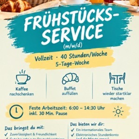Frühstücksservice Anzeige